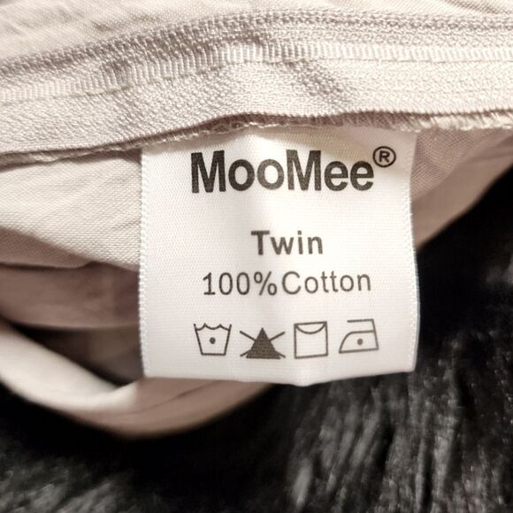 100% Cotton Twin Size Duvet Cover Set Gray - Picture 6 of 7